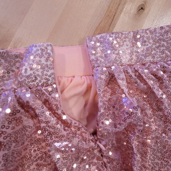 NWT Club London Pink A-Line Sequin Pleated Midi Skirt Party Preppy Glam SZ 8 - Picture 12 of 12
